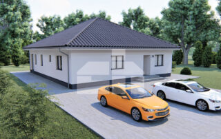 Floor plan of a large five bedroom bungalow with hipped roof - no.74